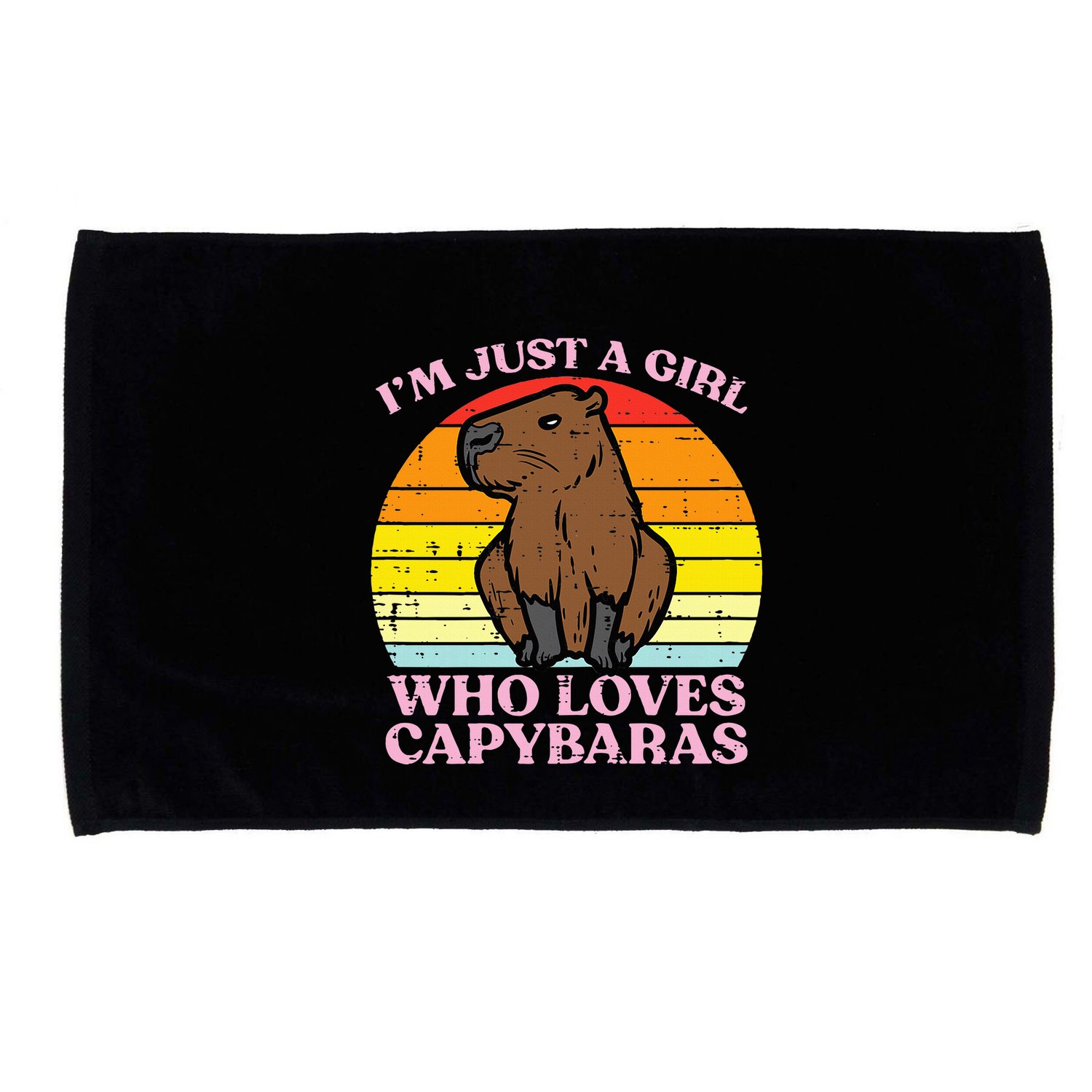 Just A Girl Who Loves Capybaras Retro Capy Rodent Microfiber Hand Towel