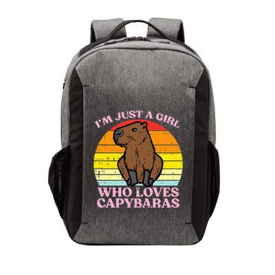 Just A Girl Who Loves Capybaras Retro Capy Rodent Vector Backpack