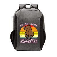 Just A Girl Who Loves Capybaras Retro Capy Rodent Vector Backpack