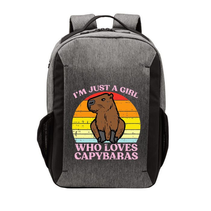 Just A Girl Who Loves Capybaras Retro Capy Rodent Vector Backpack