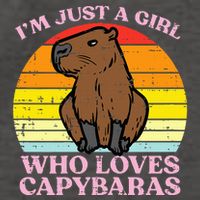 Just A Girl Who Loves Capybaras Retro Capy Rodent Vector Backpack