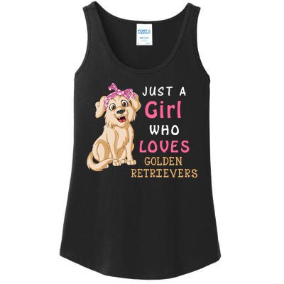 Just A Girl Who Loves Golden RetriverS Ladies Essential Tank