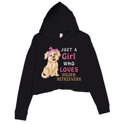 Just A Girl Who Loves Golden RetriverS Crop Fleece Hoodie