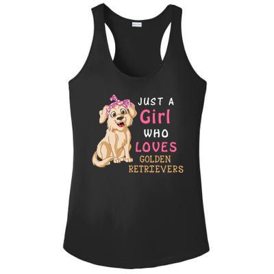 Just A Girl Who Loves Golden RetriverS Ladies PosiCharge Competitor Racerback Tank