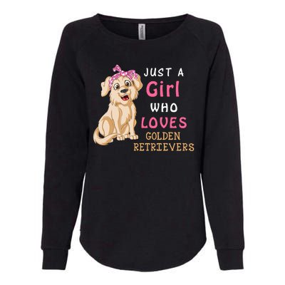 Just A Girl Who Loves Golden RetriverS Womens California Wash Sweatshirt