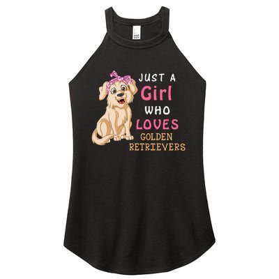 Just A Girl Who Loves Golden RetriverS Women's Perfect Tri Rocker Tank