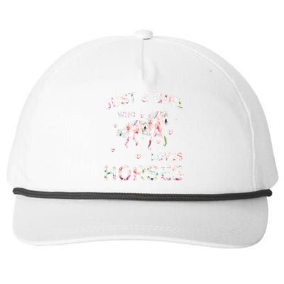 JUST A GIRL WHO LOVEs Horses Snapback Five-Panel Rope Hat