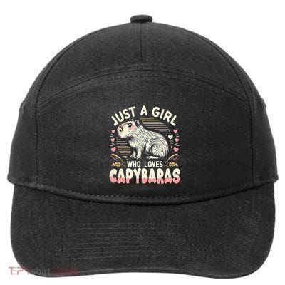 Just A Girl Who Loves Capybaras 7-Panel Snapback Hat