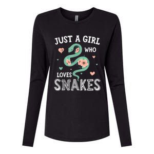 Just A Girl Who Loves Snakes Women Snake Lover Womens Cotton Relaxed Long Sleeve T-Shirt