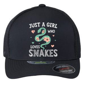 Just A Girl Who Loves Snakes Women Snake Lover Flexfit Unipanel Trucker Cap