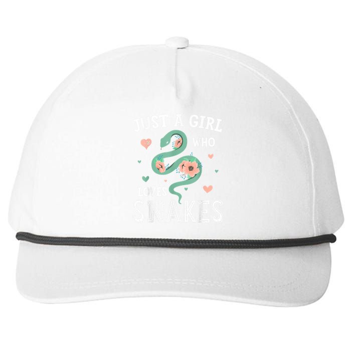 Just A Girl Who Loves Snakes Women Snake Lover Snapback Five-Panel Rope Hat