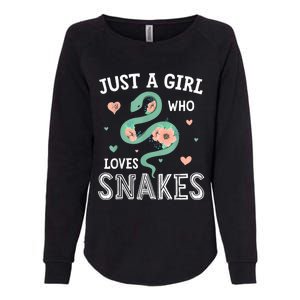 Just A Girl Who Loves Snakes Women Snake Lover Womens California Wash Sweatshirt