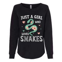 Just A Girl Who Loves Snakes Women Snake Lover Womens California Wash Sweatshirt