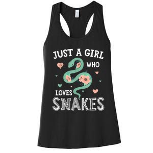 Just A Girl Who Loves Snakes Women Snake Lover Women's Racerback Tank