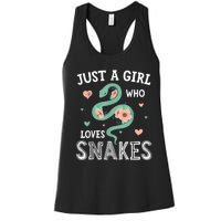 Just A Girl Who Loves Snakes Women Snake Lover Women's Racerback Tank