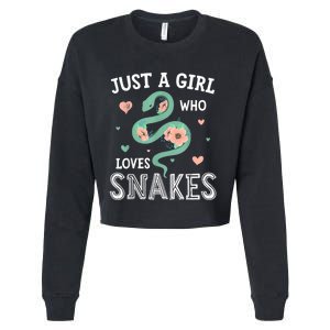 Just A Girl Who Loves Snakes Women Snake Lover Cropped Pullover Crew