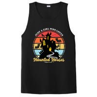 Just A Girl Who Loves Haunted Houses Funny Halloween Addict PosiCharge Competitor Tank