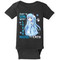 Just A Girl Who Loves Anime And Cats Baby Bodysuit