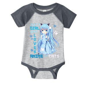 Just A Girl Who Loves Anime And Cats Infant Baby Jersey Bodysuit