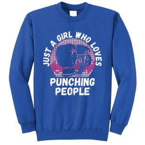 Just A Girl Who Loves Punching People Funny Boxing Sweatshirt