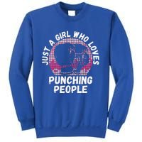 Just A Girl Who Loves Punching People Funny Boxing Sweatshirt