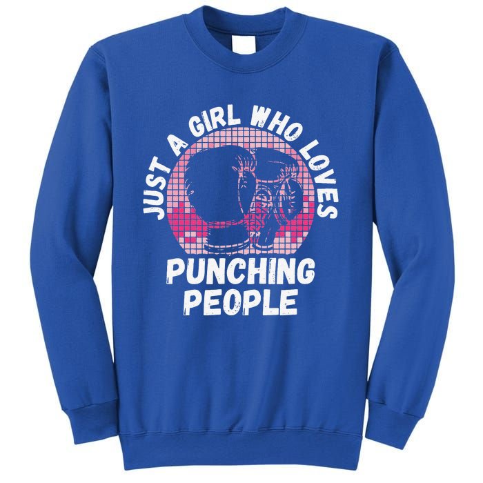 Just A Girl Who Loves Punching People Funny Boxing Sweatshirt