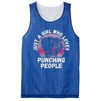 Just A Girl Who Loves Punching People Funny Boxing Mesh Reversible Basketball Jersey Tank