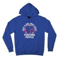 Just A Girl Who Loves Punching People Funny Boxing Tall Hoodie