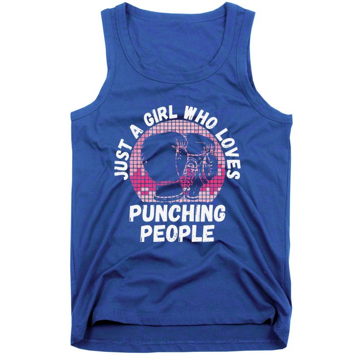 Just A Girl Who Loves Punching People Funny Boxing Tank Top