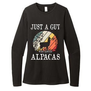 Just A Guy Who Loves Alpacas Womens CVC Long Sleeve Shirt