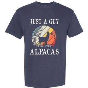 Just A Guy Who Loves Alpacas Garment-Dyed Heavyweight T-Shirt