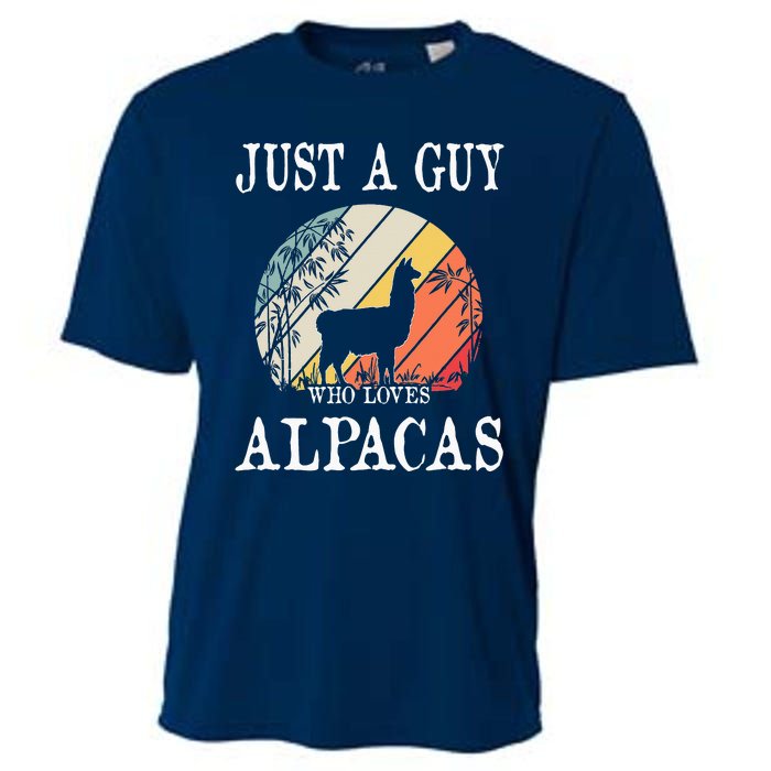 Just A Guy Who Loves Alpacas Cooling Performance Crew T-Shirt