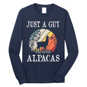 Just A Guy Who Loves Alpacas Long Sleeve Shirt