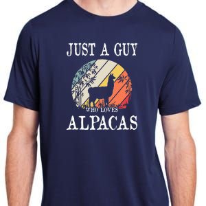 Just A Guy Who Loves Alpacas Adult ChromaSoft Performance T-Shirt