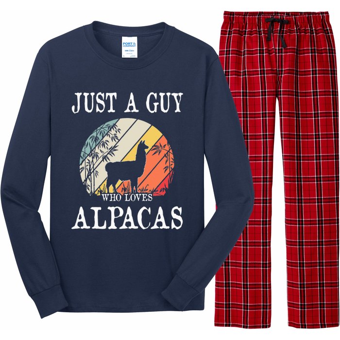 Just A Guy Who Loves Alpacas Long Sleeve Pajama Set