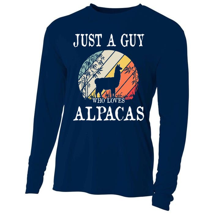 Just A Guy Who Loves Alpacas Cooling Performance Long Sleeve Crew