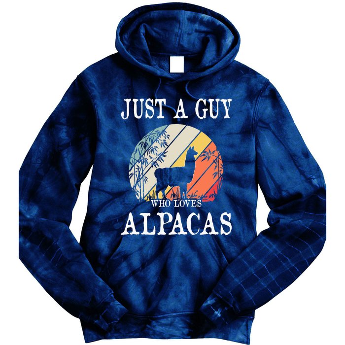 Just A Guy Who Loves Alpacas Tie Dye Hoodie