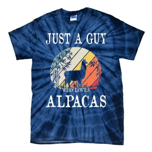 Just A Guy Who Loves Alpacas Tie-Dye T-Shirt