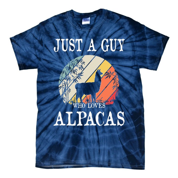 Just A Guy Who Loves Alpacas Tie-Dye T-Shirt