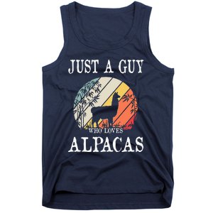 Just A Guy Who Loves Alpacas Tank Top