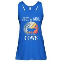 Just A Girl Who Loves Cows Cute Gift Ladies Essential Flowy Tank