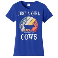 Just A Girl Who Loves Cows Cute Gift Women's T-Shirt