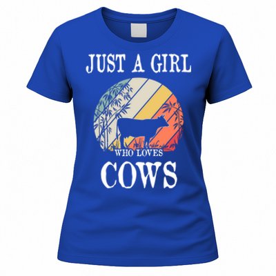 Just A Girl Who Loves Cows Cute Gift Women's T-Shirt