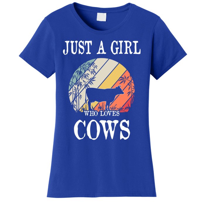 Just A Girl Who Loves Cows Cute Gift Women's T-Shirt