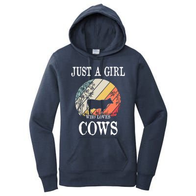 Just A Girl Who Loves Cows Cute Gift Women's Pullover Hoodie