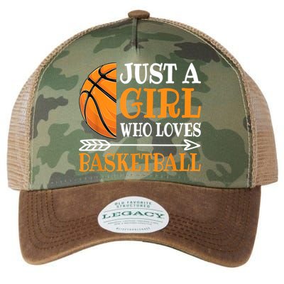 Just A Girl Who Loves Basketball Funny Basketball Player Legacy Tie Dye Trucker Hat