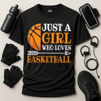 Just A Girl Who Loves Basketball Funny Basketball Player Cooling Performance Crew T-Shirt