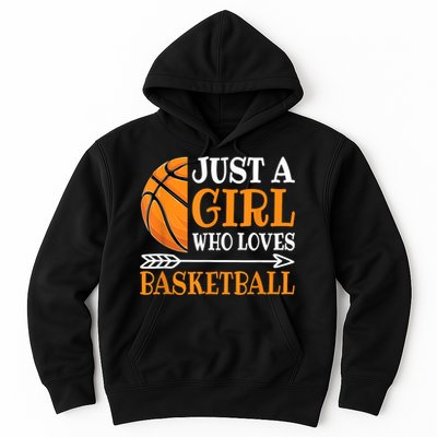 Just A Girl Who Loves Basketball Funny Basketball Player Hoodie