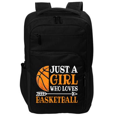 Just A Girl Who Loves Basketball Funny Basketball Player Impact Tech Backpack
