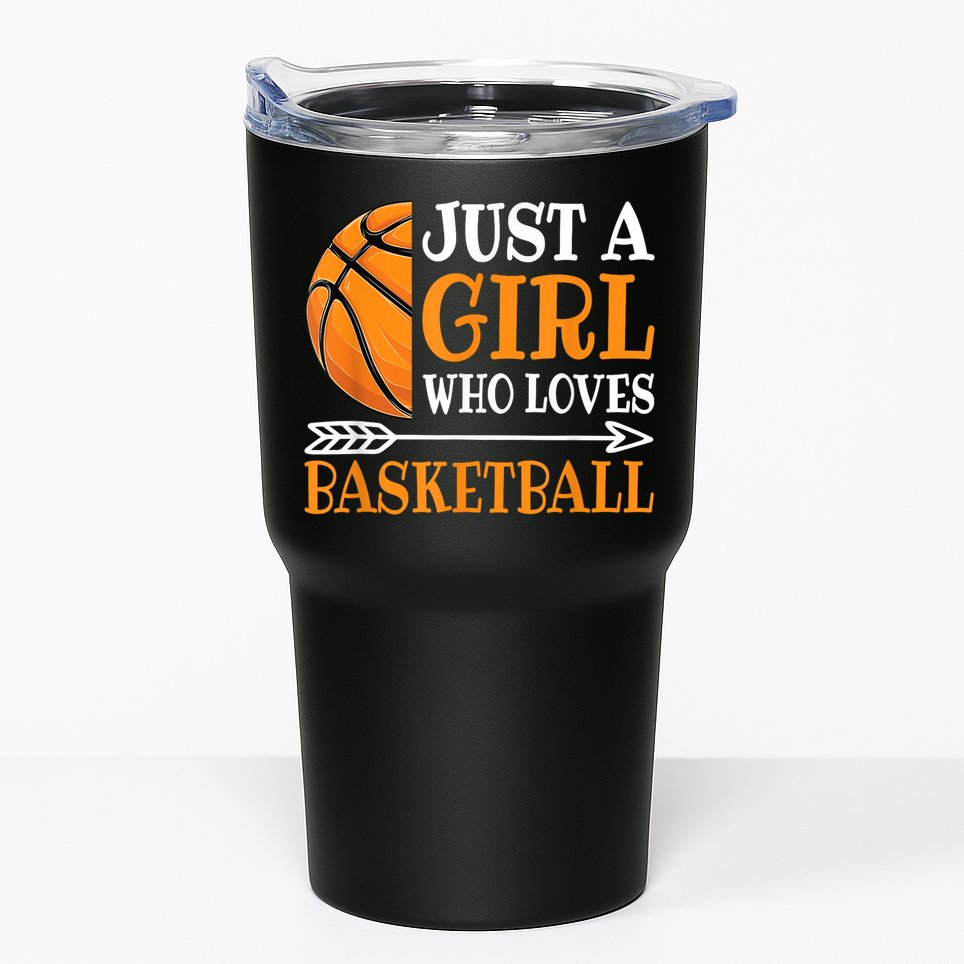 Just A Girl Who Loves Basketball Funny Basketball Player Tumbler